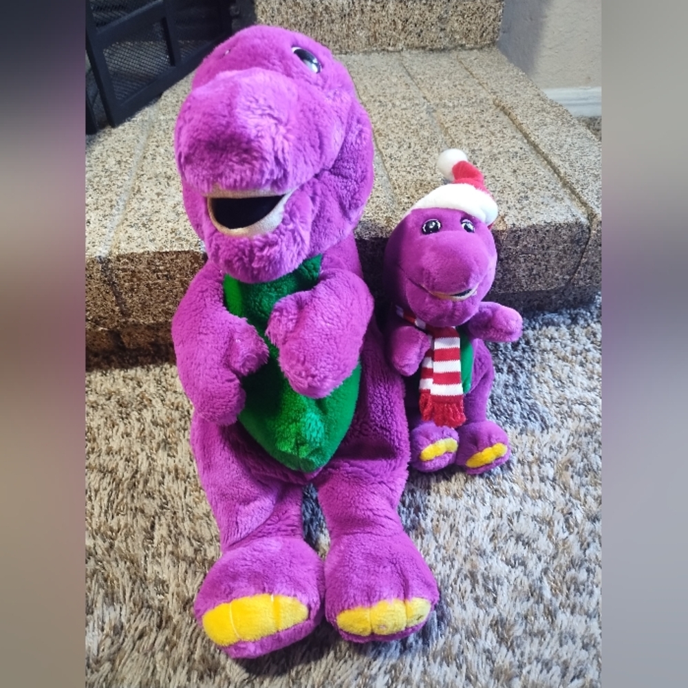 Vintage Barney Plush Stuffed Animal Lot